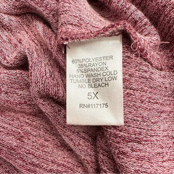 JMS Just My Size Bell Sleeve Lightweight Deep V-Neck Top Size 5X - Picture 10 of 10